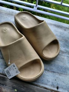 Comfortable Beige Slide Sandals