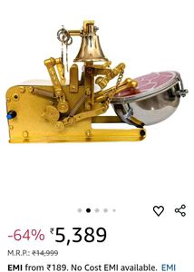 Antique Golden Tabla Drum Mechanism