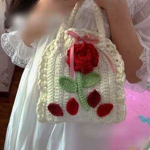Handmade Crochet Rose Clutch