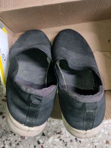 Used Black Slip-On Shoes