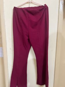 Stylish Maroon Bell Bottom Pants