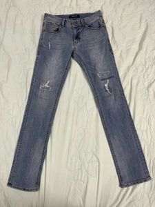 Men's Distressed Blue Jeans unisex