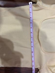 Zara Yellow Square Neck Top