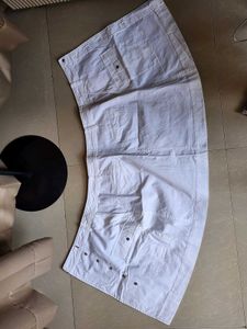 Chic White Cargo Skirt