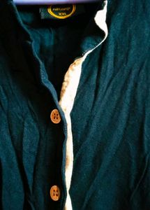 Elegant Black Kurta with Printed Border