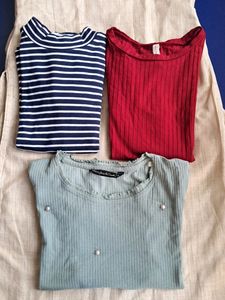 💥COMBO Of 6💥 RIBBED TOPS