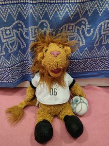 Collectible Plush Lion Toy with Football