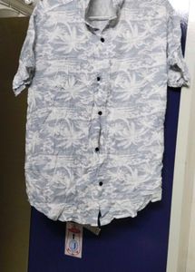 Men's Tropical Print Short Sleeve Shirt