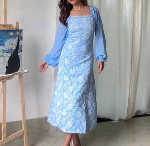 New package Elegant Blue Floral Dress