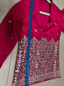 Pink Embellished Indian Blazer