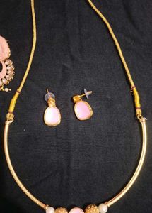 Pink Stone Jewellery Set