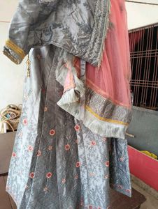 Elegant Grey Lehenga Choli Set