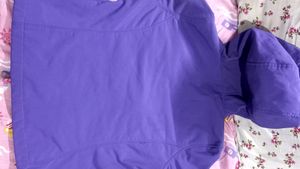 Purple Quilted Jacket With Hood