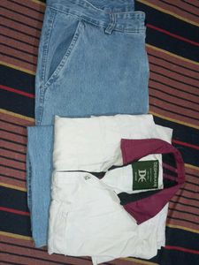 Men's Casual Shirt (36inch)and Jeans(34inch) Set