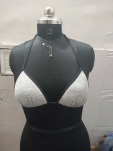 Gray Halter Bralette