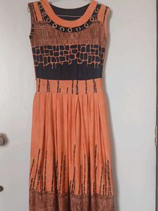 beautiful Orange and Blue one piece with trendy pa