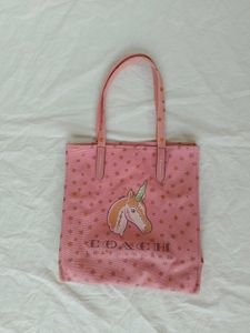 Coach Pink Unicorn Tote Bag