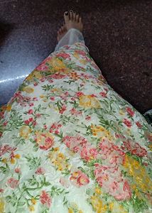 Floral Print Ethnic Gown