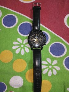 Stylish Black Chronograph Watch
