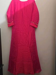 Vibrant Pink Embroidered Anarkali Dress