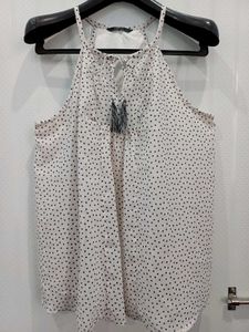Y2K Chic Polka Dot Halter Top with Tassels