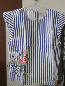 Blue Stripe Top