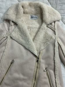 Faux Suede Shearling Jacket