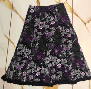 Floral midi whimsical skirt