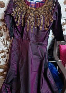 Elegant Ethnic Gown - Deep Purple