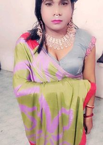 new crape Green &amp; Purple Saree