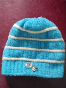 Blue Striped Beanie