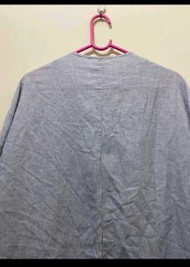 Light Blue Button-Up Coat type top