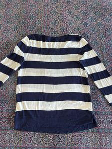 Gap Women Striped 3/4th Sleeve Top