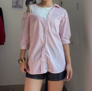 Pink Striped Button-Down Shirt
