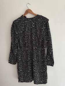 Chic Black & White Pattern Dress