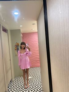 H&amp;M Chic Pink Long Sleeve Mini Dress
