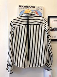 Chic Striped Button-Down Blouse