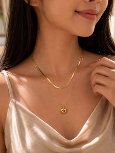 Golden Heart Layered Necklace