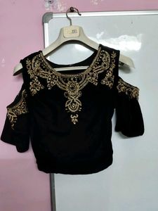 Black Embellished Lehenga set