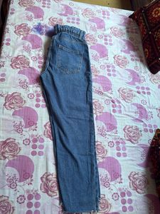 Blue High-Waisted Wide Leg Jeans