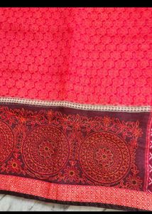 new unused Beautiful Red  Saree with blouse pc