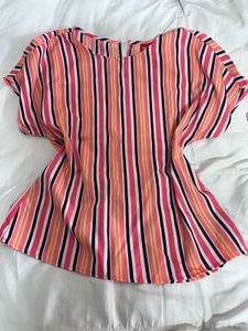Striped Cap Sleeve Top