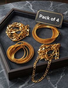 Pack of 4 Golden Chains Set