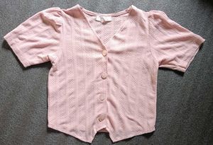 Cute Pink Button-Down Top
