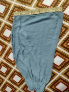 Grey kurta palazzo dupatta set