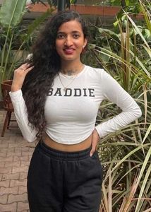 White "Baddie" Long Sleeve Crop Top