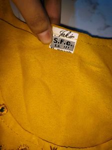 Yellow Embroidered Kurta with Sharara