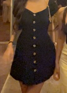 Chic Black Button-Down Mini Dress