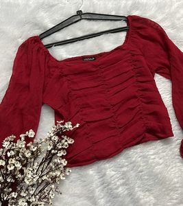 Red Crop Top