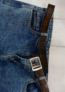 shaded Blue Denim Jeans